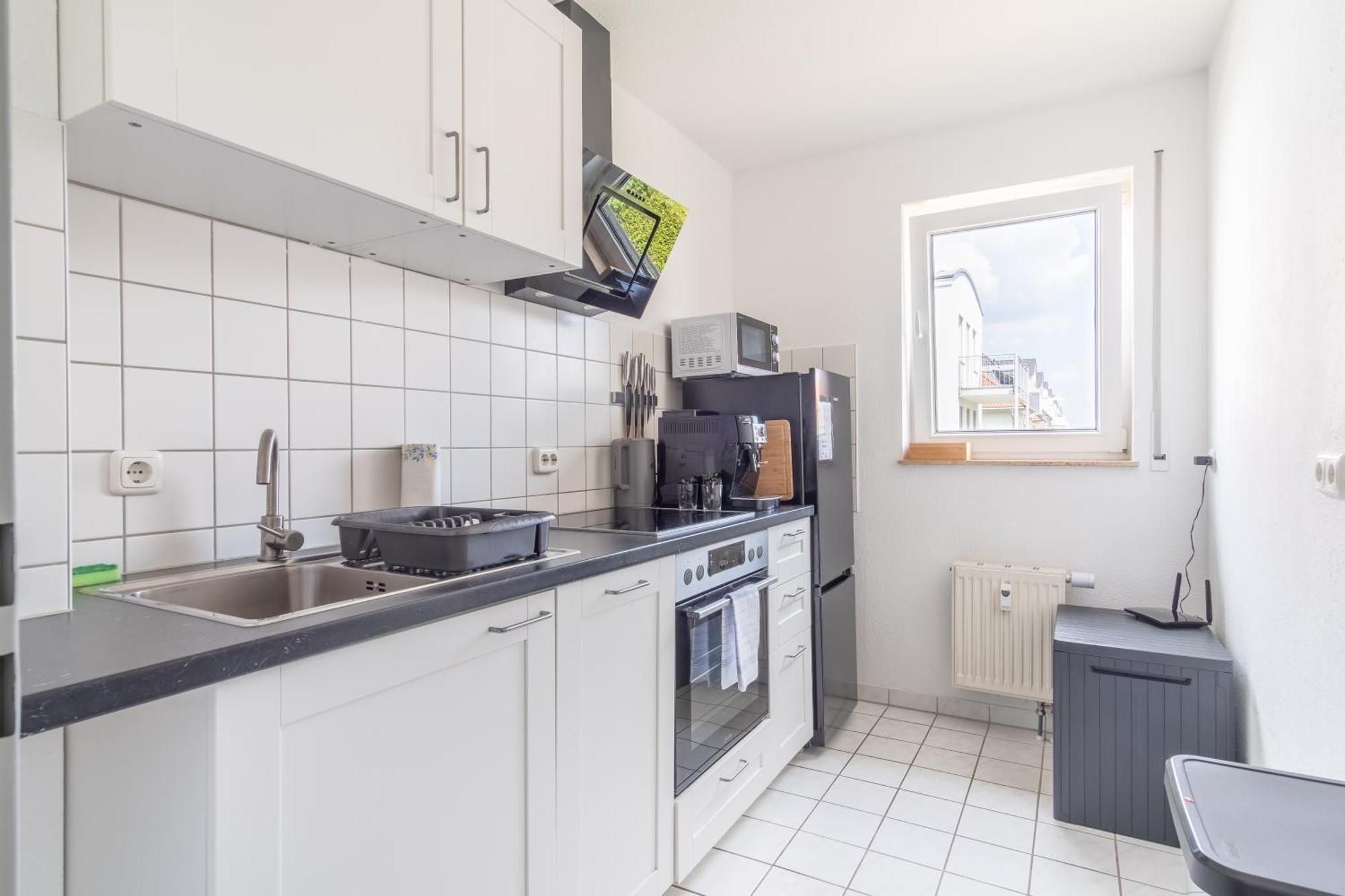 Arbeitsplatz, Balkon, Tiefgarage Naehe Neue Messe Leilighet Leipzig Eksteriør bilde
